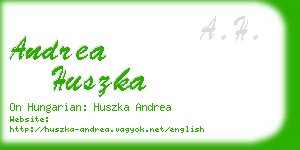 andrea huszka business card
